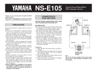 Yamaha NSE-105-Owners-Manual 